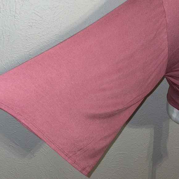 Agnes & Dora XXL Dusty Rose Kimono Tie Top 3/4 Dolman Sleeves NWT - Picture 5 of 9